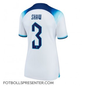 England Luke Shaw #3 Hemma Matchtröja Dam VM 2022 Kortärmad